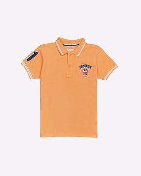 cotton polo t-shirt with contrast tipping