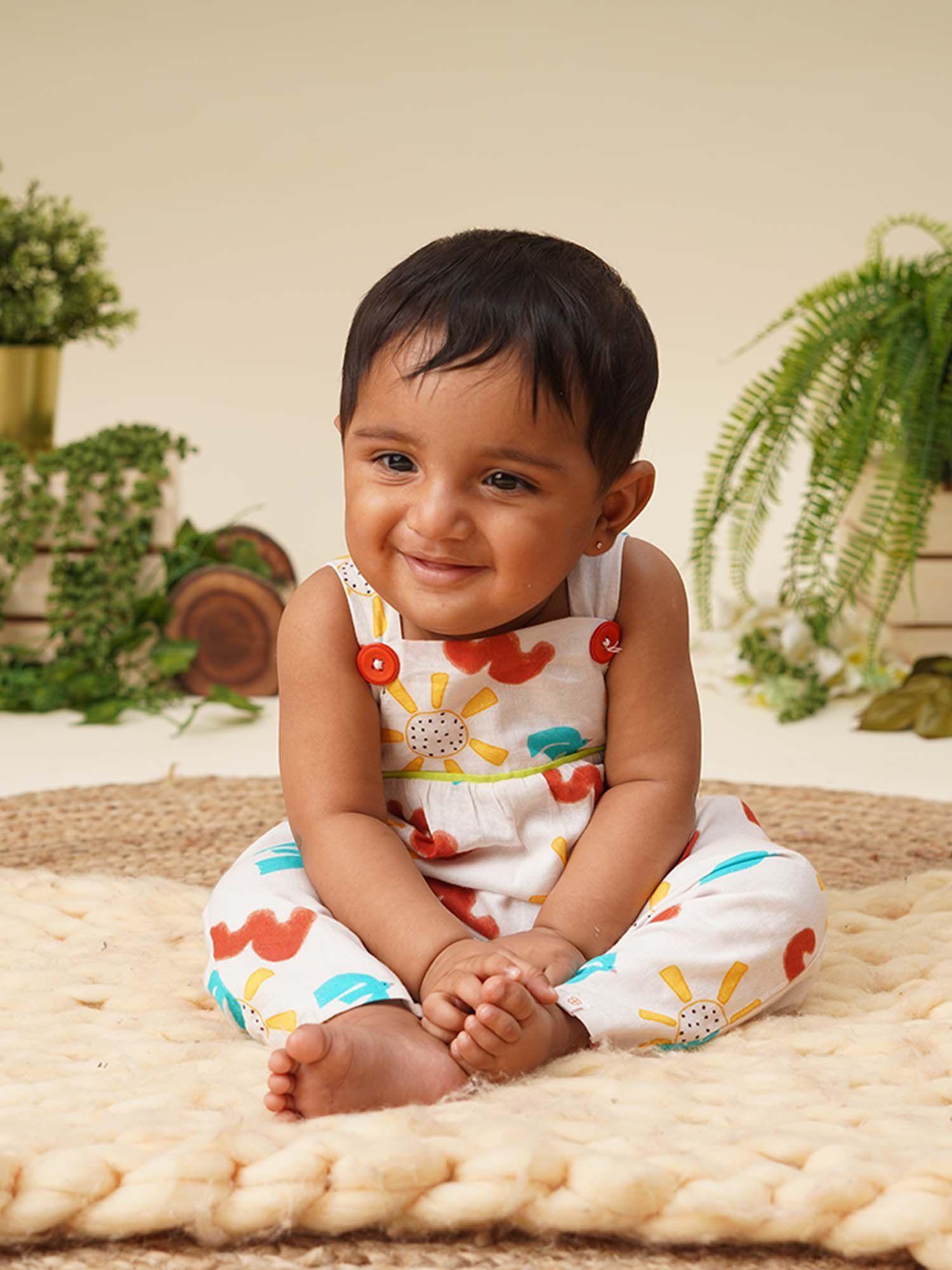 cotton printed rompers for baby boys and girls