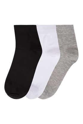 cotton regular fit men's socks pack of 3 - multi - multi
