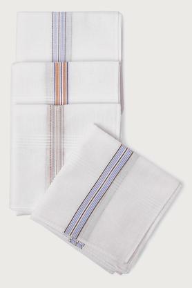 cotton regular stripes men's handkerchief - multi