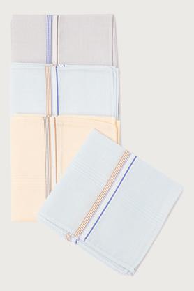 cotton regular stripes men's handkerchief - multi