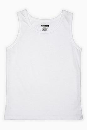 cotton regular women's basic vest - white