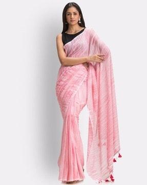 cotton saree with tassel