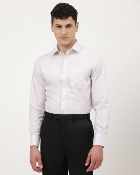 cotton shirt with spread collar