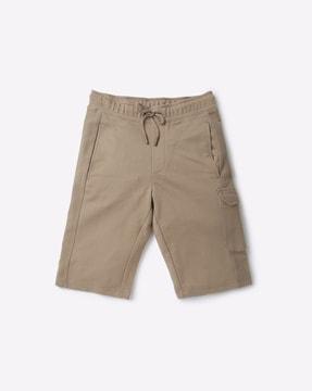 cotton shorts with drawstring waist