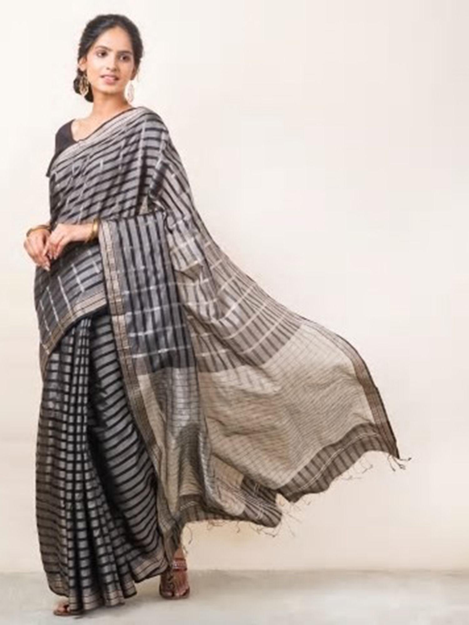 cotton silk maheshwari sari