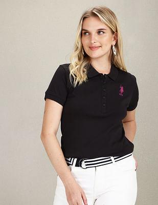 cotton solid polo shirt