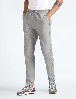cotton solid trousers