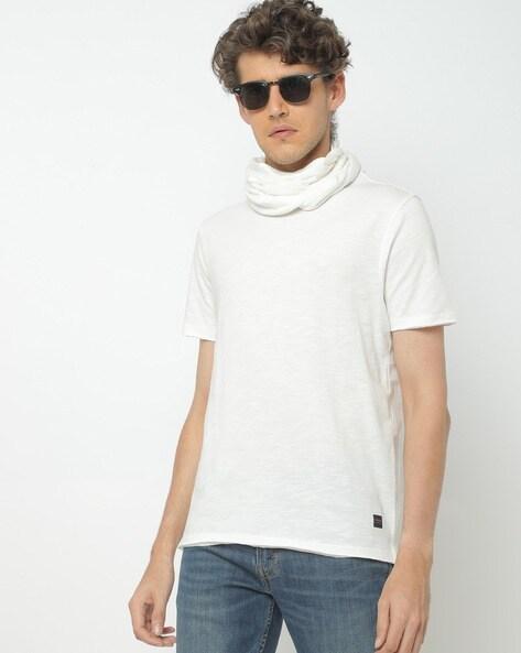 cotton t-shirt with turtle neck