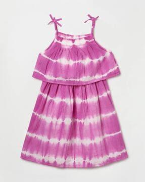 cotton tie & dye a-line dress