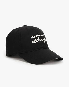 cotton baseball cap with embroidered logo
