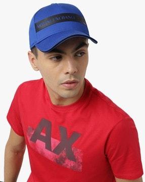 cotton baseball cap with patched logo