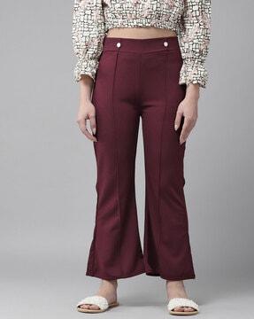 cotton bell bottoms with elasticated waist