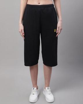 cotton bermuda shorts with elasticated waist