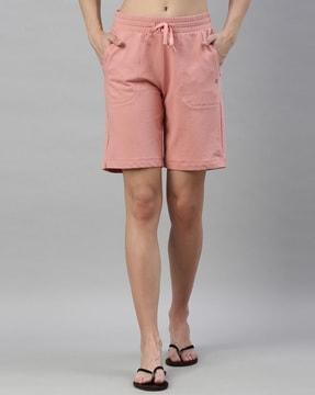 cotton bermuda shorts with insert pockets