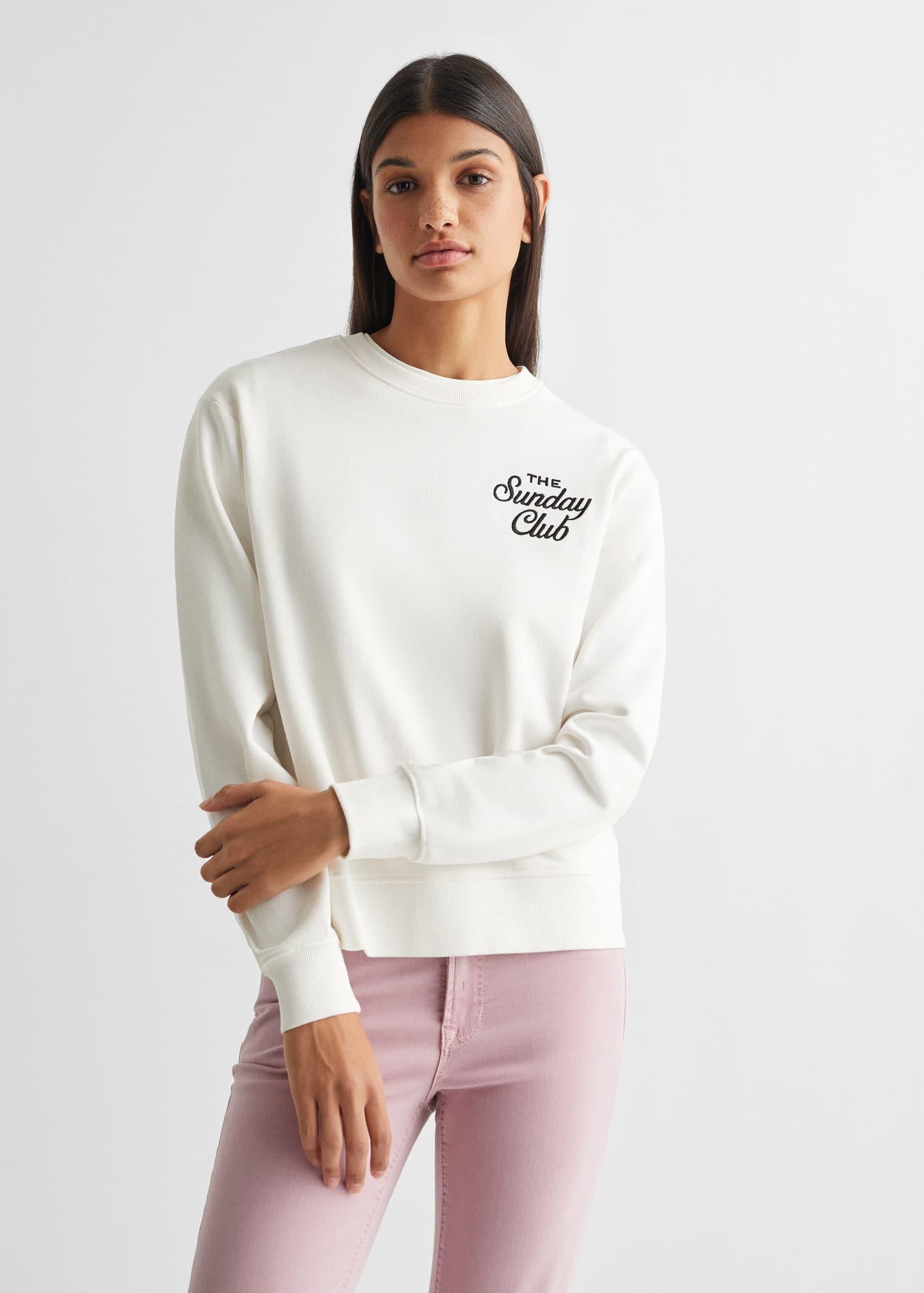 cotton-blend message sweatshirt