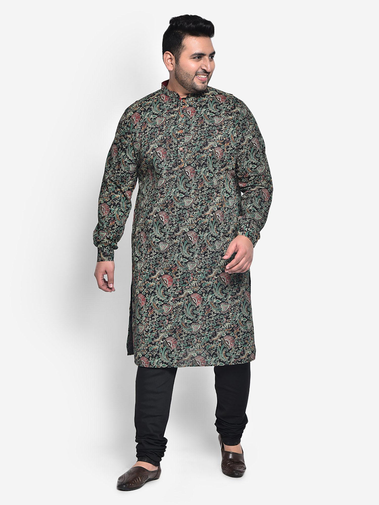 cotton blend multi kurta (set of 2)