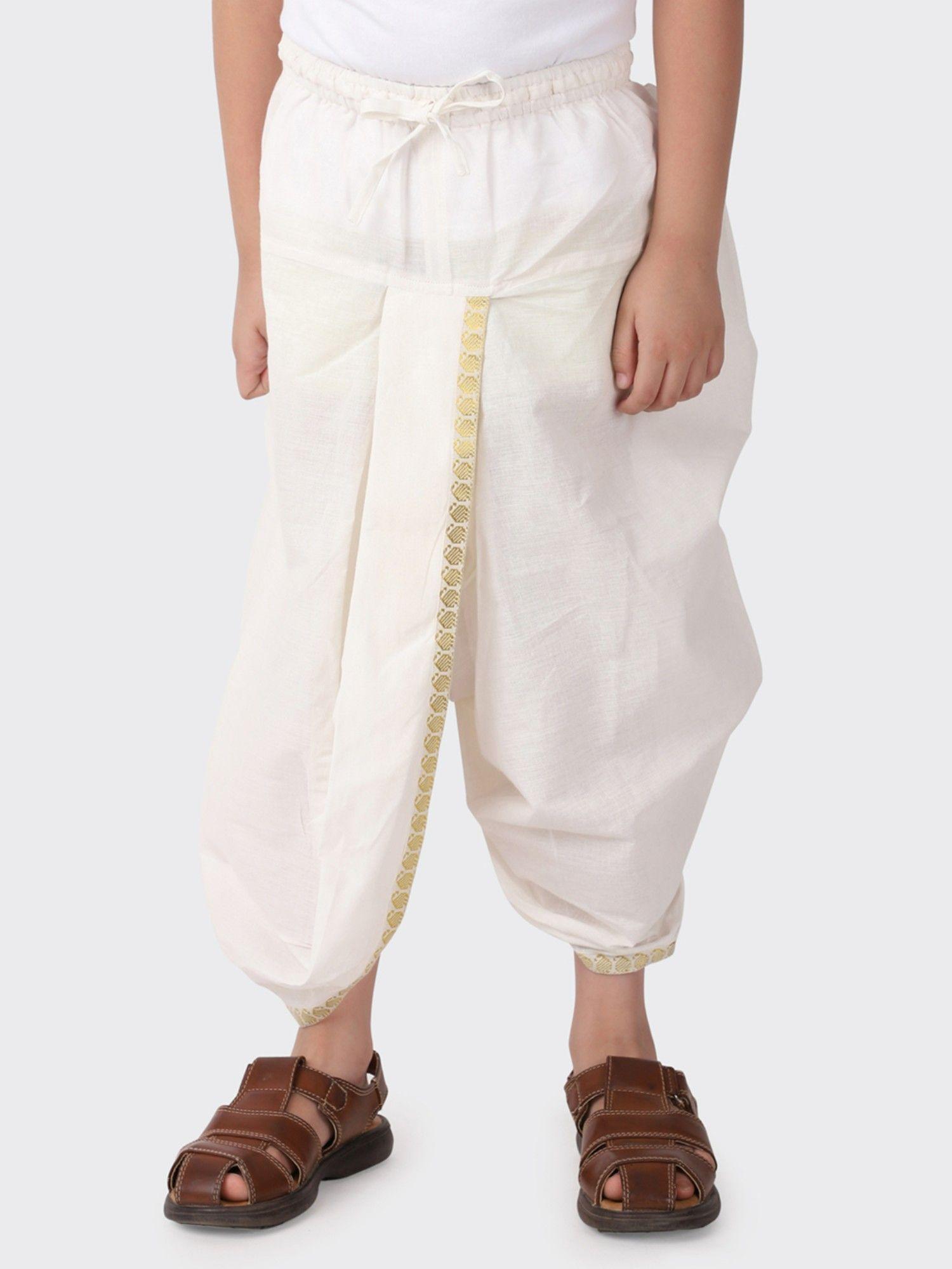 cotton blend solid dhoti
