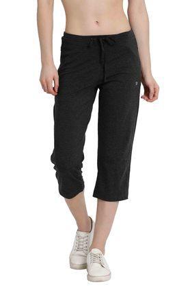 cotton blend womens night wear capri - charcoal