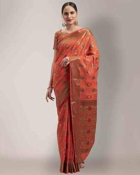 cotton blend woven traditional saree