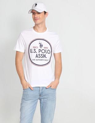 cotton brand print t-shirt