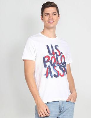 cotton brand print t-shirt