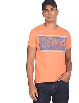 cotton brand print t-shirt