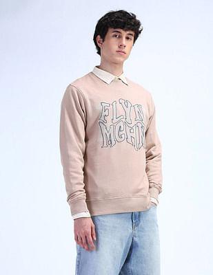 cotton brand printed sweatshirt