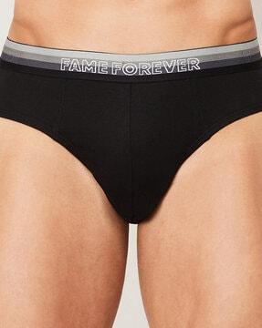 cotton briefs with elasticated waist