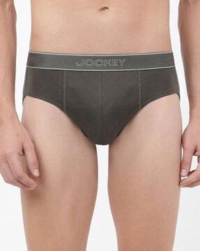 cotton briefs with elasticated waistaband