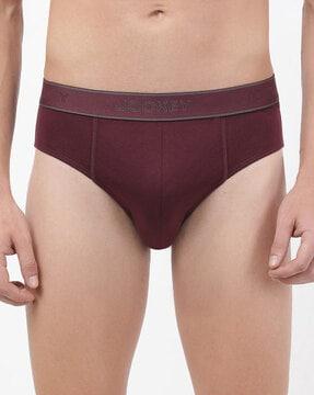 cotton briefs with elasticated waistband