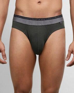 cotton briefs with elasticated waistband