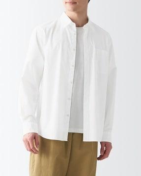 cotton broad shirt with patch pocket