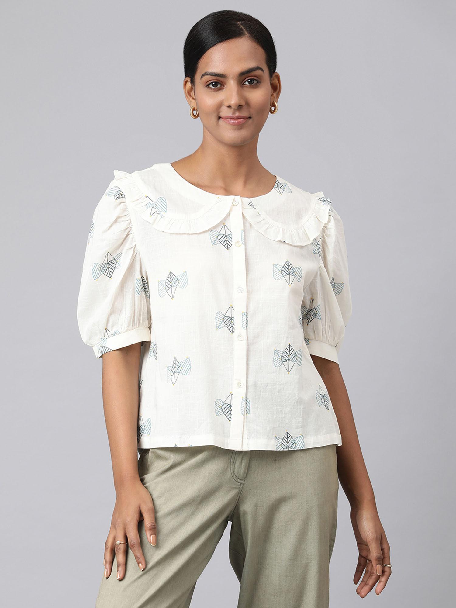 cotton button down top