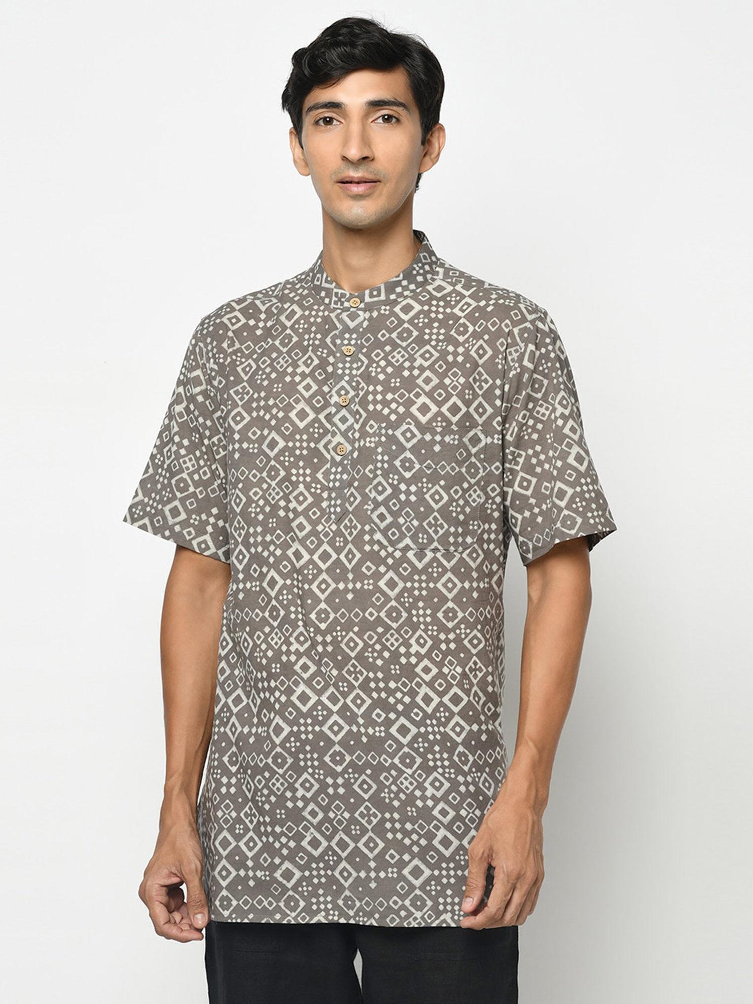 cotton cambric printed short kurta