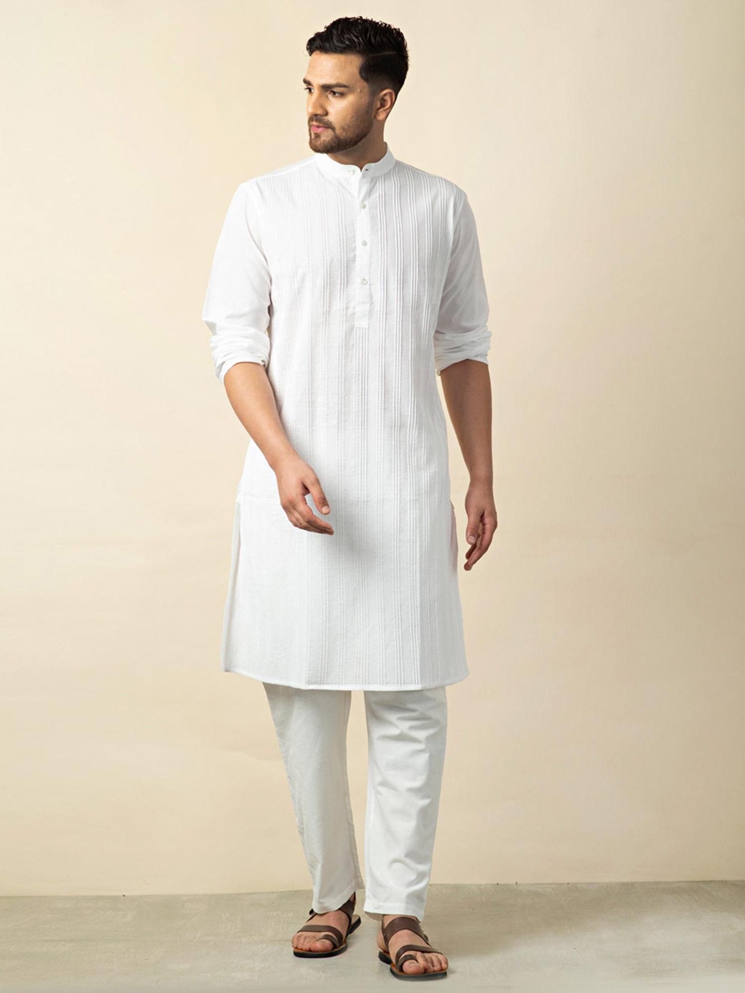 cotton cambric slim fit long kurta