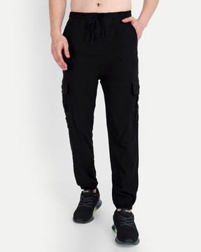 cotton cargo pants with drawstrings