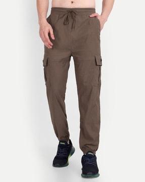 cotton cargo pants with drawstrings