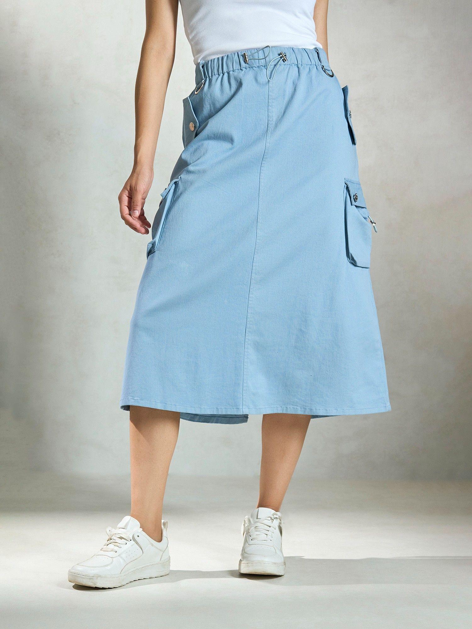 cotton cargo skirt