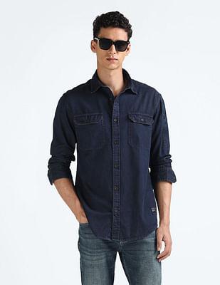 cotton chambray weave shirt