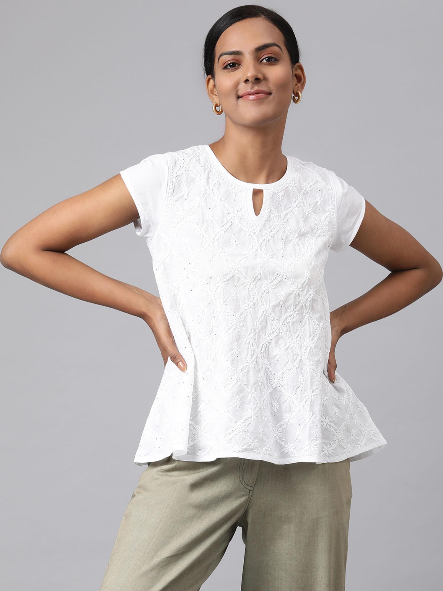 cotton chikankari top