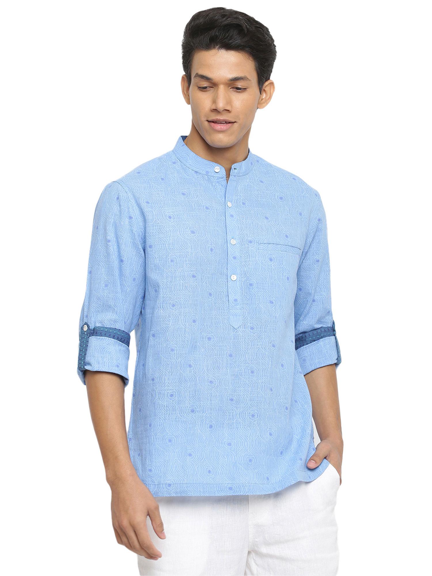 cotton chinese collar kurta shirt