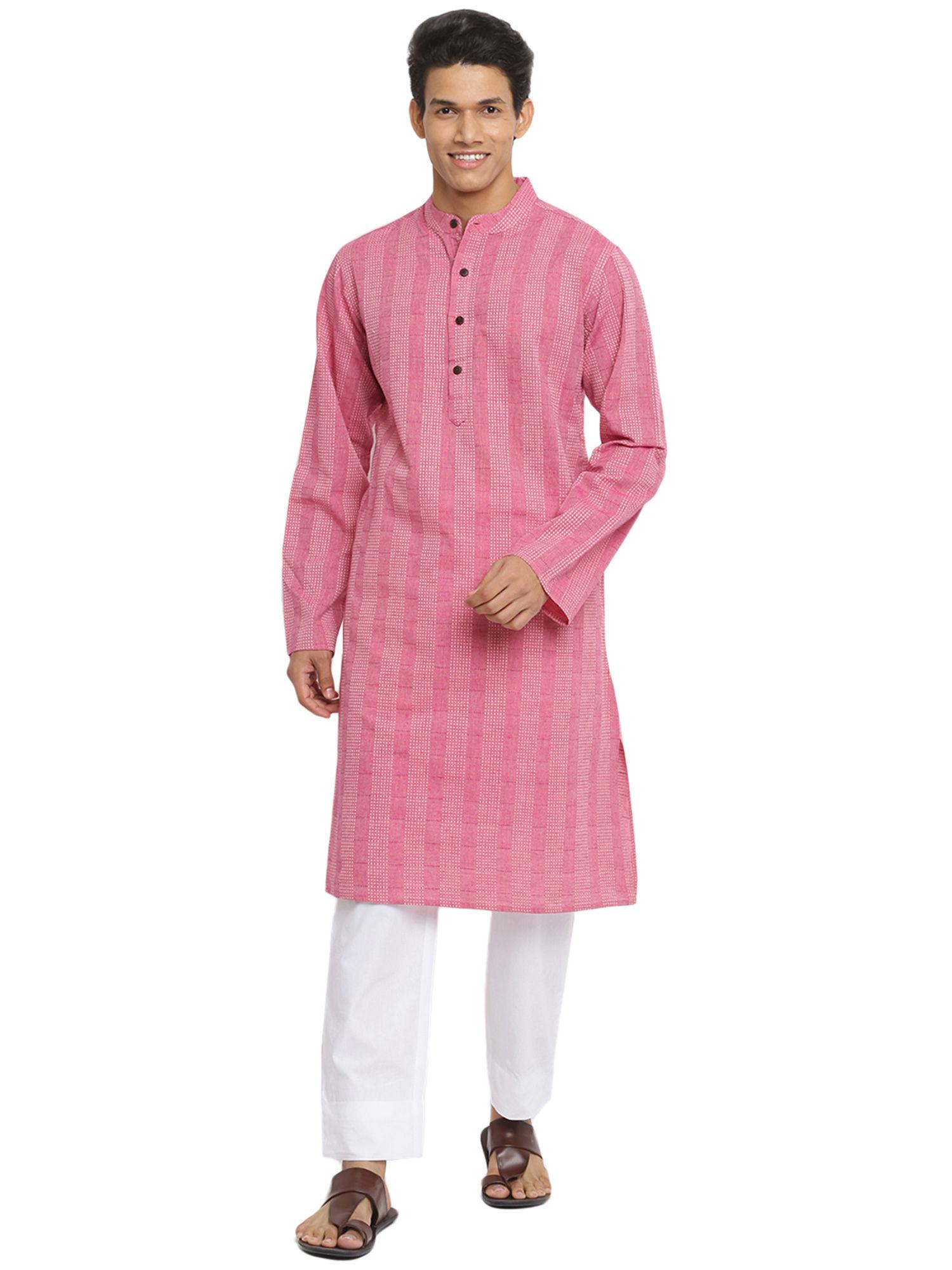 cotton chinese collar long kurta