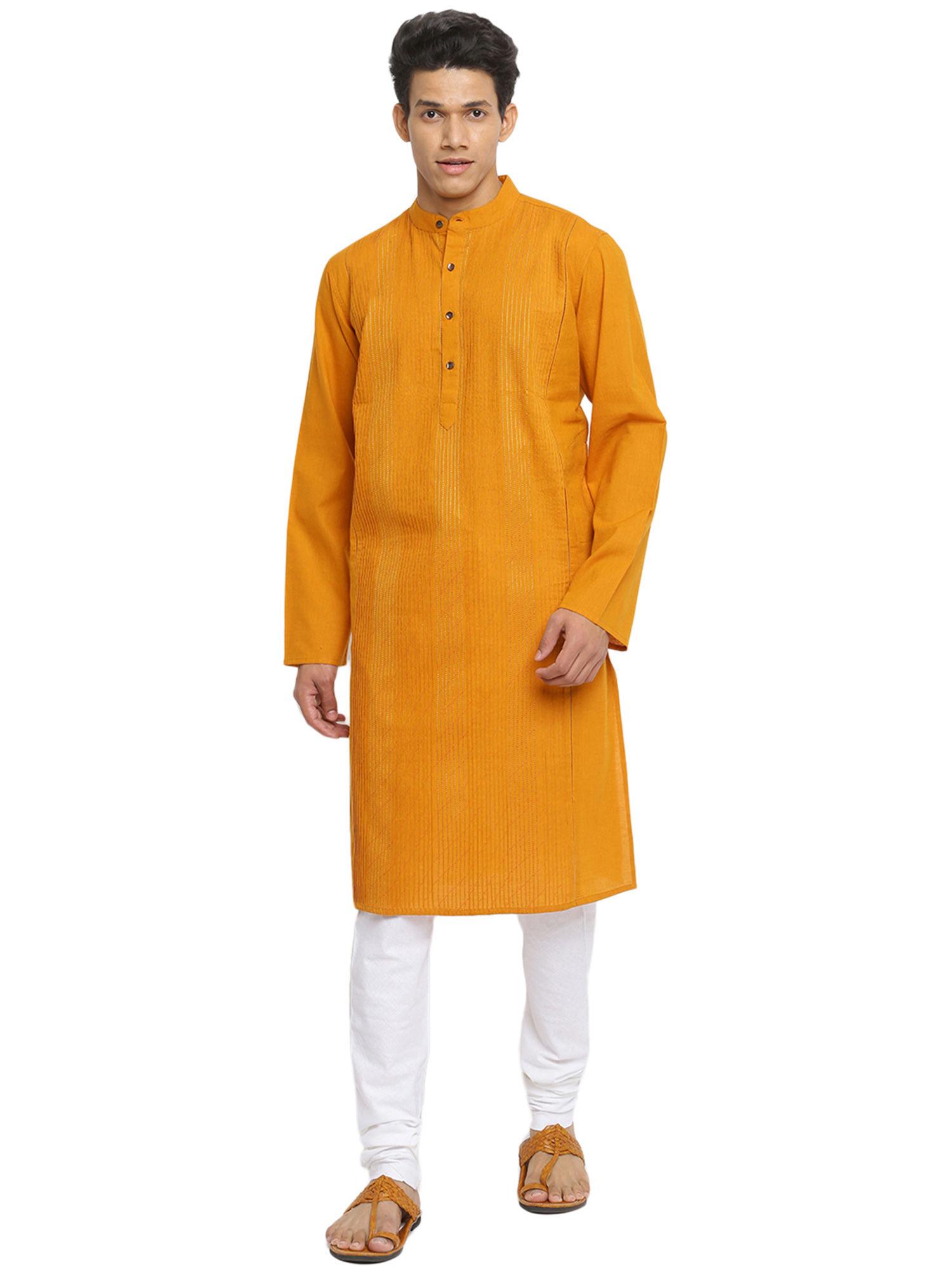 cotton chinese collar long kurta