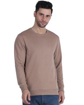 cotton crew-neck sweatshirt