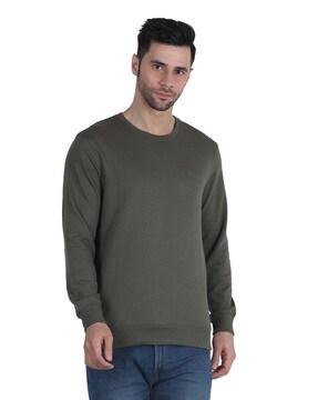 cotton crew-neck sweatshirt