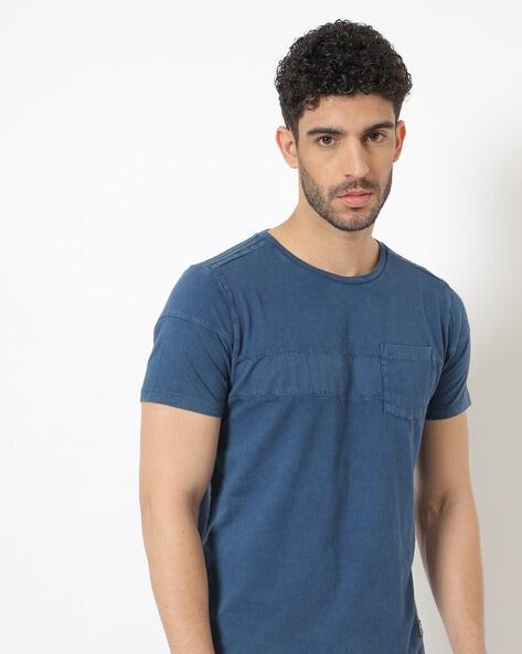 cotton crew-neck t-shirt with patch pocket