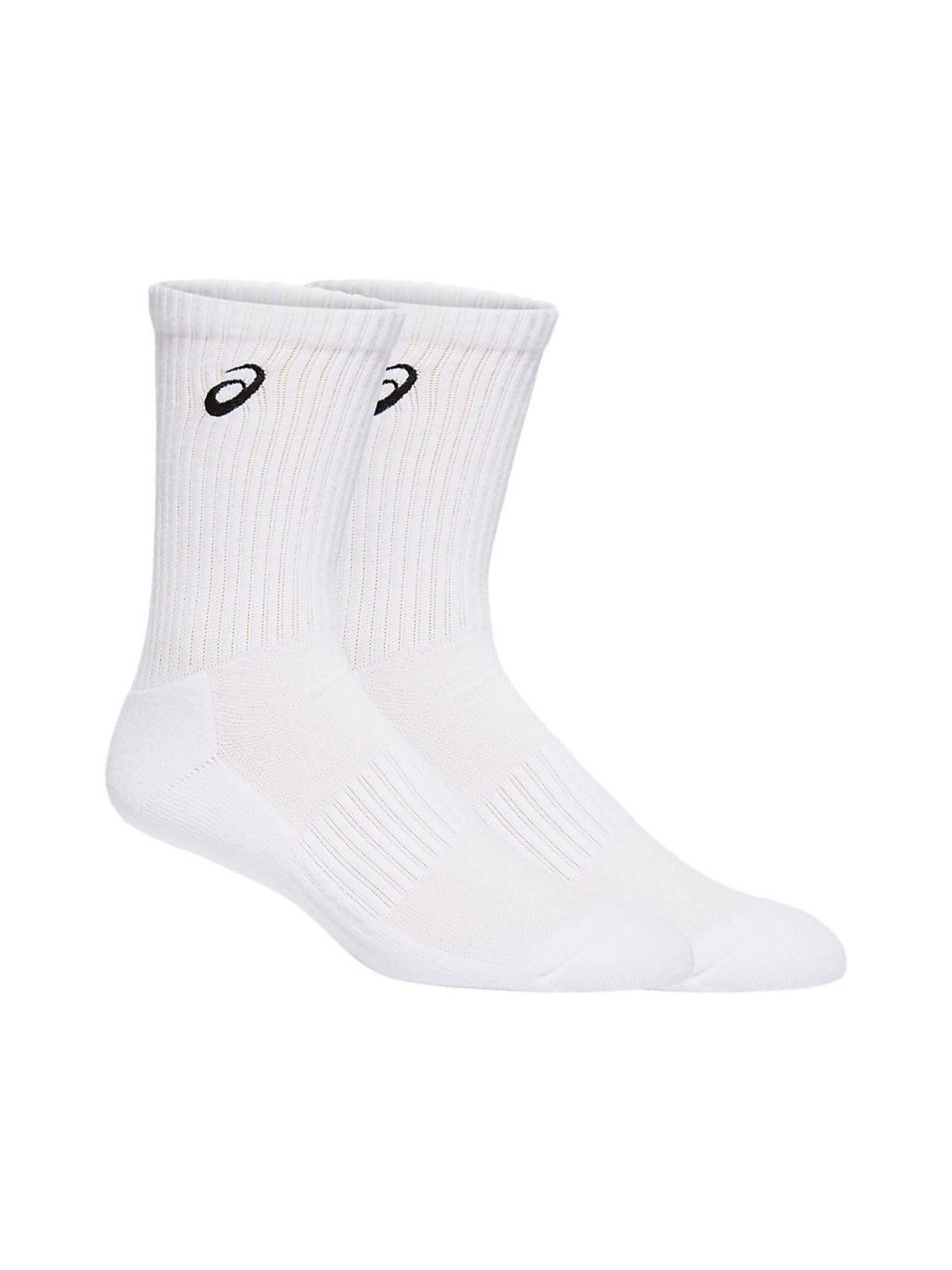 cotton crew white unisex socks