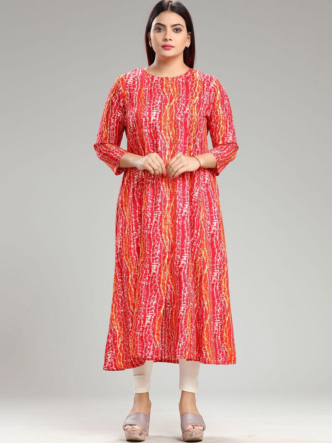 cotton culture abstract printed cotton a-line kurta