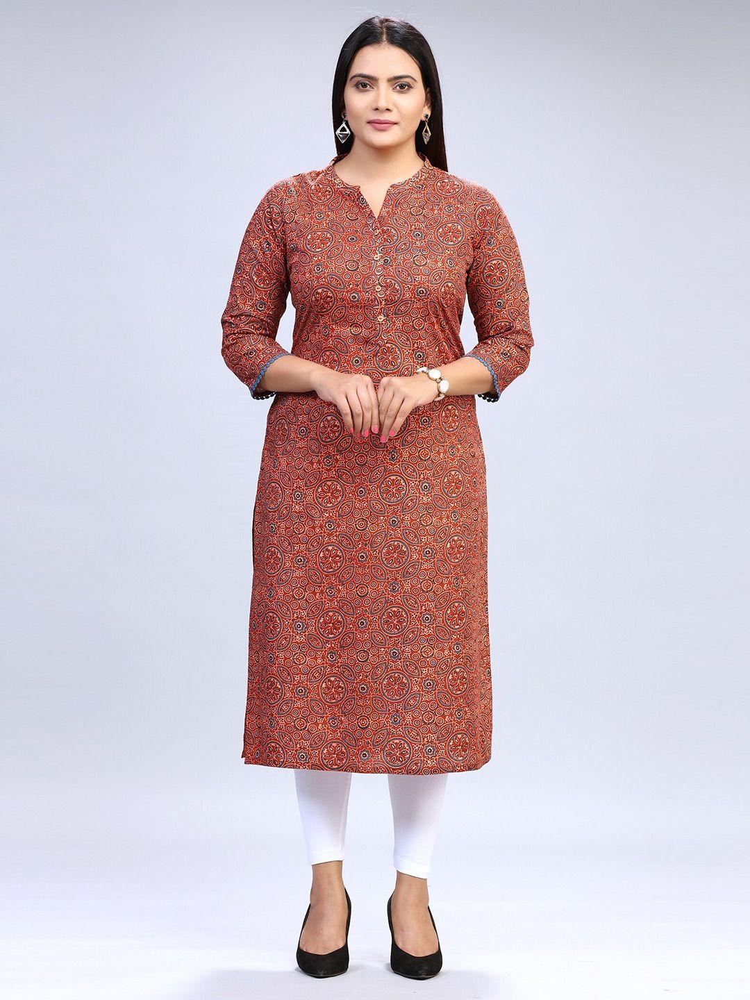 cotton culture floral printed cotton straight kurta